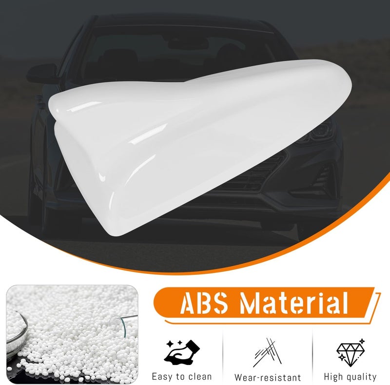 AMSPRAC Shark Fin Antenna Cover,Car Roof Antenna Caps Compatible with Hyundai Sonata LF 4Doors Sedan 2014-2019,for Elantra 2011-2016;for Kia Optima 2014-2016,96210-3X100/962102T700ABT,White - Image 5